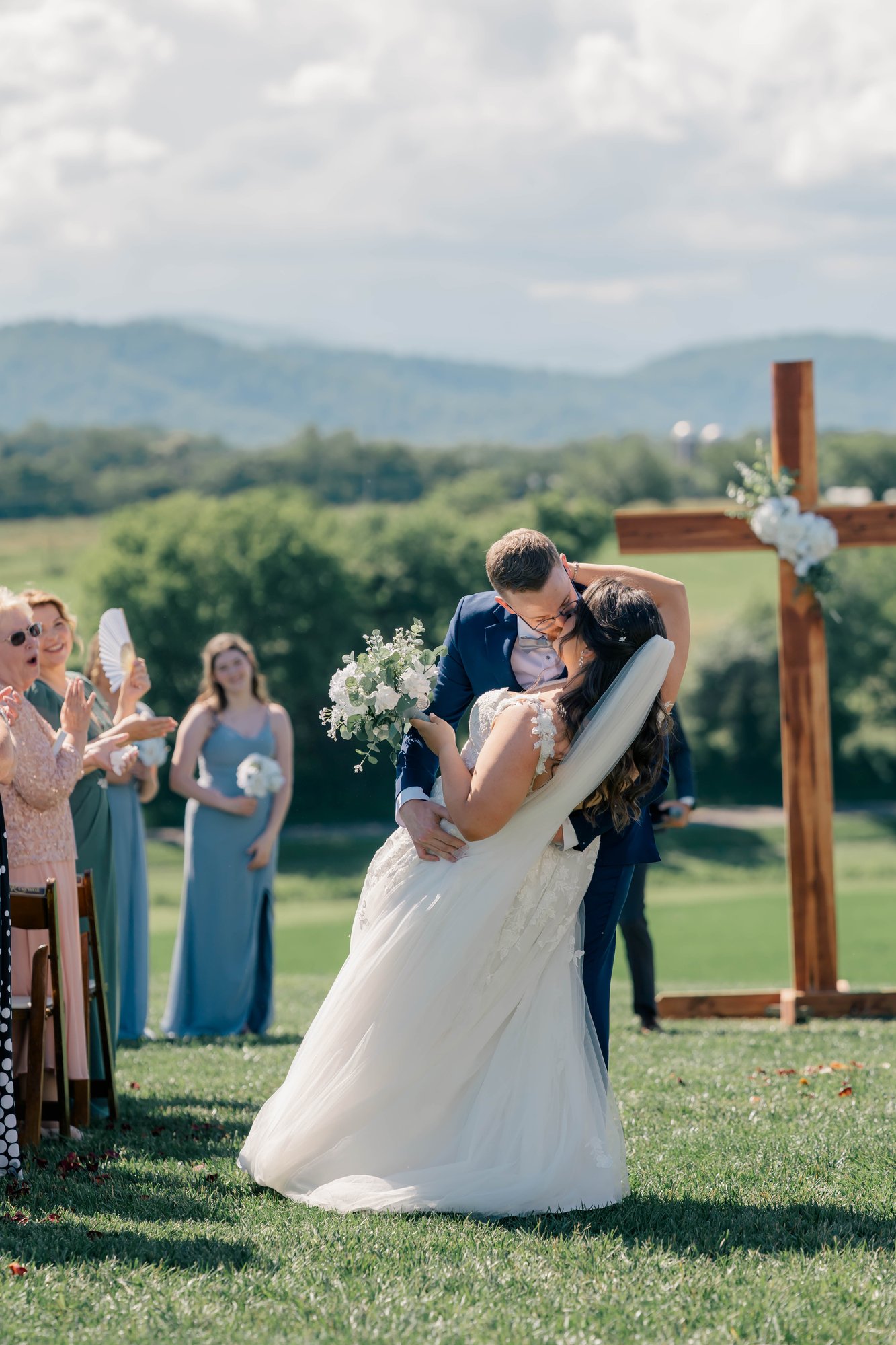 Rustic barn wedding ceremony at Renback Barn near Charlottesville Virginia captured by Stephanie Grooms Artistry