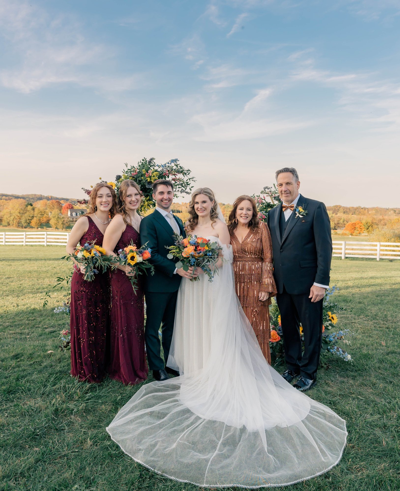 Formal family wedding photos in Virginia by Fredericksburg wedding photographer Stephanie Grooms Artistry