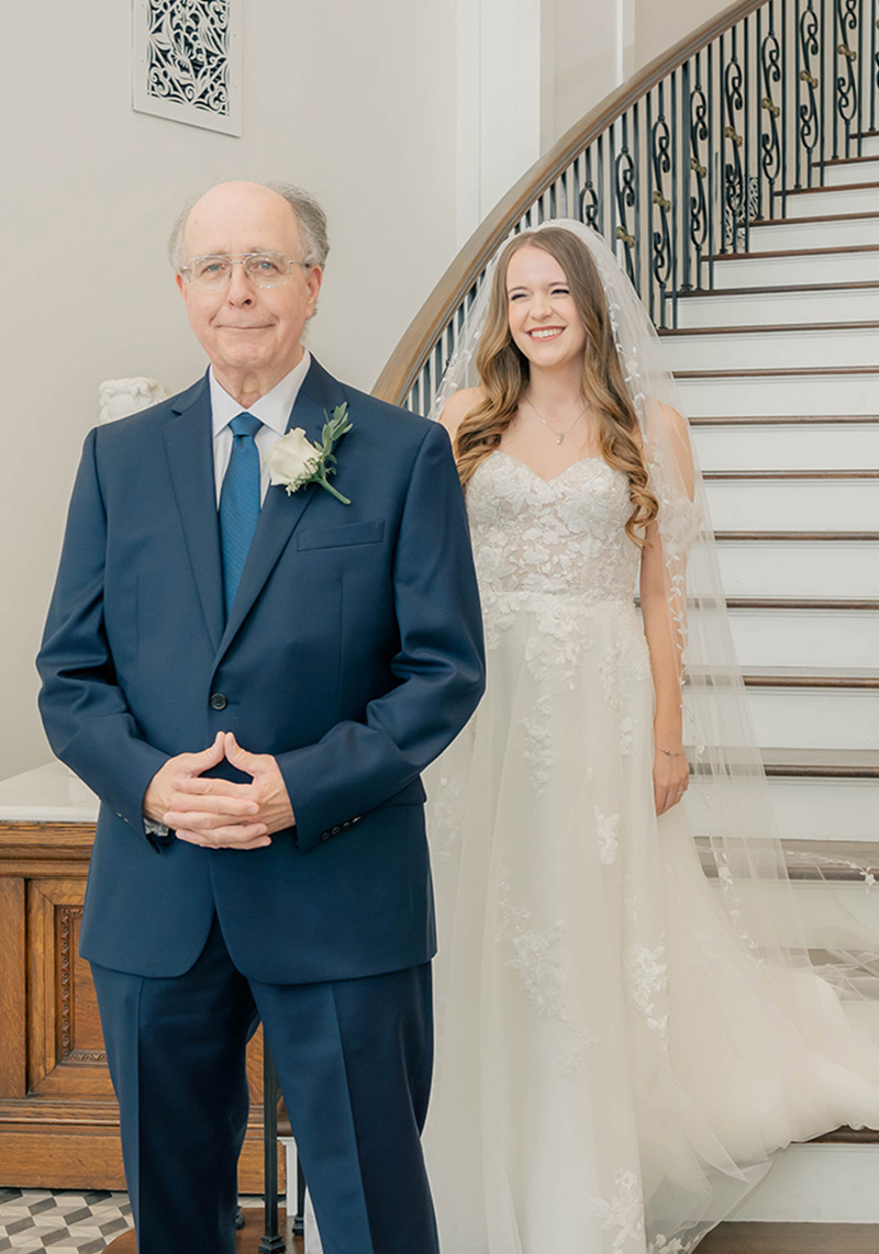 Virginia Wedding Photographer Captures a First Look Moment with Father and Daughter